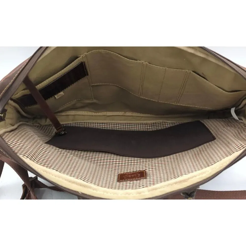 BOCONI GENUINE LEATHER NASHVILLE BRIEFCASE MESSENGER CROSSBODY BAG